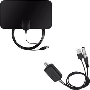 sada 2 digitálnych interných HDTV antén 1080p,4K bez kábla, dosah 80 km + zosilňovač signálu - SUREAMP