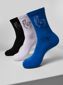 Mister Tee Accessories MT2072 | Salty Socks 3-Pack Socks - Farba: čierna/biela/modrá - Veľkosť: 39-42