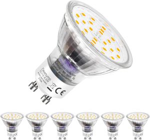 6 Stück GU10 LED Lampen – Warmweiß (2700K), Helle 700 Lumen, Nicht Dimmbar, 120° Breiter Abstrahlwinkel, Glaslampenschirm, Ersatz für 65W Halogenlampen