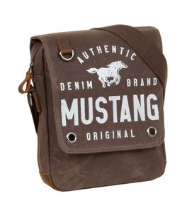 Mustang Schultertasche Umhängetasche Braun Überschlag