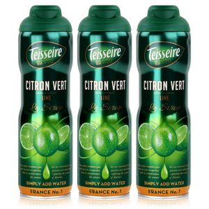Teisseire Getränke-Sirup Lime/Limette 600ml - Intensiv im Geschmack (3er Pack)