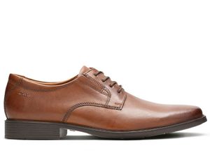 Clarks Tilden Plain hnedá kožená pánska spoločenská obuv 40