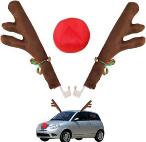 Weihnachten Rentier Geweih Auto Dekoration Kit Party Zubehör für