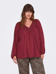 Bluzka plus size V-neck balonowe rękawy | 44