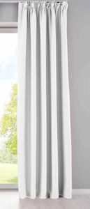 Vorhang Blickdicht »NewYork« verdeckte Schlaufen Weiß HxB 245x140 cm 1er-Pack Thermo-Gardine Verdunkelungsvorhang Blackout  schalldämmend Kräuselband Raffhalter, 202020610