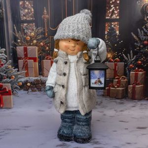Figurka dekoracyjna dziewczynka z latarnią 52 cm Solis Decor