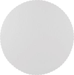 Papstar Tortenunterlagen, Pappe "pure" rund Ø 28 cm weiß mit gezacktem Rand, 40 x 6 Stück