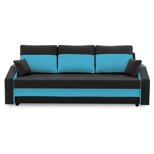 Couch HEWLET PLUS COLOR mit Schlaffunktion - Schlafcouch mit Bettkasten MIKRO 15 + MIKRO 18