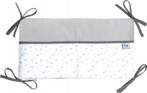 Pepi Babybett Organizer mit Honig Velvet - 42cm × 22cm - Spielzeugtasche Betttasche für Kinderbett Kinderzimmer für Windel Kleidung - Grey Galaxy