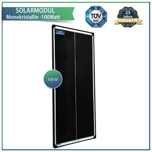 2x100W Monokristallin Solarmodul Solarpanel 12V für Camper, Camping und Garten Schwarz-46