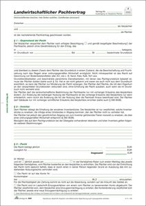 RNK Verlag 555 Landwirtschaftlicher Pachtvertrag, 4 Seiten, gefalzt auf DIN A4