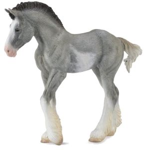 Collecta pferde: Clydesdale Fohlen 11 cm grau, Farbe:grau