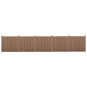 WPC Gartenzaun Sichtschutz Windschutz Lamellenzaun Zaun 932x185cm Braun [neu.holz]