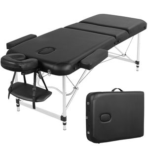 Yaheetech Massageliege mobile 3 Zonen Massagetisch Massagebank Massagebett Kosmetikliege Aluminiumfüße bis 250kg belastbar 70cm Breite