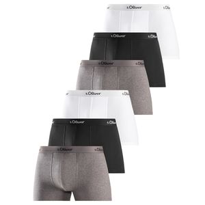 s.Oliver 6er Pack Basic Retro Short / Pant Hipster aus elastischem Jersey, Hoher Tragekomfort, Bund mit Logo-Schriftzug