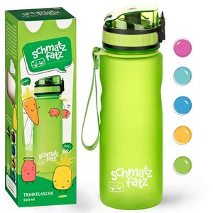 Klarstein Trinkflasche 0,5L, Sport Trinkflasche zum Wandern, Schule & Fitnessstudio, Geschmacksneutrale Wasserflasche Auslaufsicher, Trinkflasche mit Fruchteinsatz, Fitness Trinkflasche BPA-Frei, Grün