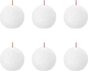 Bolsius - Kugelkerze - Ø70mm - Weiß - Vorteilspack - 6 Stücke