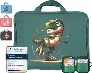 bunnyboo TipToi Tasche - [CREATIVE] - Platz für bis zu 8 Bücher & Stift (T-Rex Dante)