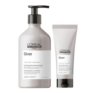 Loreal Silver Shampoo 500ml + Loreal Silver Conditioner 200ml NEW