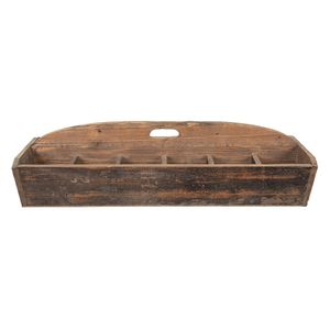 Clayre & Eef Drevená krabica 88x32x23 cm Hnedé drevo
