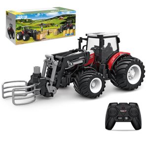 Ferngesteuerter Auto RC Traktor Spielzeug ab 3 Jahre, Bauernhof, Spielzeug Kinder Traktor Spielzeug mit Sound und Licht
