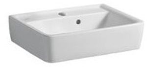 Geberit Handwaschbecken RENOVA PLAN 500 x 380 mm ohne Hahnloch, mit Überlauf weiß 272153000