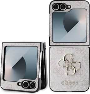 Guess GUHCZF64GMGPI Samsung Galaxy Z Flip6 Leather 4G Metal Logo pink