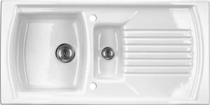 Design Lusitano Keramische Waschanlage Weiss 1.5K Z/O 1000X500X240, 3.5" / 2" + Design Lusitano Keramische Waschanlage Weiss 1.5K Z/O 1000X500X240, 3.5" / 2" +