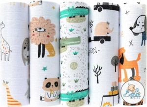 Ega KIDS | Tetanuswindel 70 x 80 cm - 5er Set - Hochwertige Baumwolle - Bunte Muster