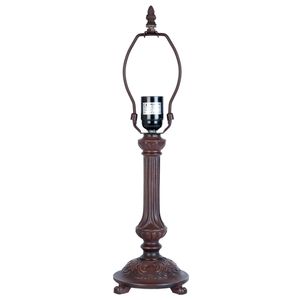 Clayre & Eef Lampenfuß Tischlampe Tiffany Ø 16x47 cm  Braun Kunststoff