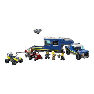 LEGO 60315 City Mobile Polizei-Einsatzzentrale Spielzeug mit Polizeiauto für Jungen und Mädchen, mit Gefängnisanhänger, Drohne, Traktor und Minifiguren