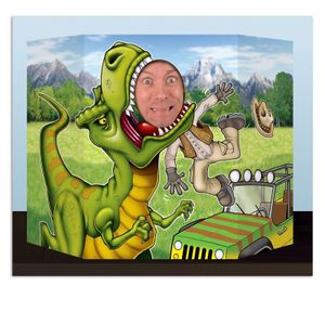 Stand-Tafel mit Dinosaurier-Motiv
