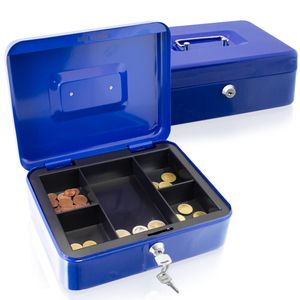 Bituxx Geldkassette mit Münzeinlage, blau, MS-12728