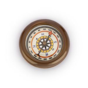 NKlaus Dünner Kompass aus Messing antik 4,5mm Taschenkompass Richtungsanzeiger Maritim 11650