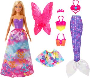 Súprava na hranie Barbie Dreamtopia 3 v 1 s bábikou (blondínka)