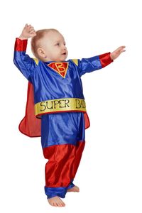 Wilbers Kinderkostüm Superbaby Gr. 98 cm -Babykostüm Super Baby