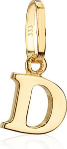 Buchstabe D kleiner Kettenanhänger 333 Gelb Gold 8 Karat Glanz 5x6mm Alphabet