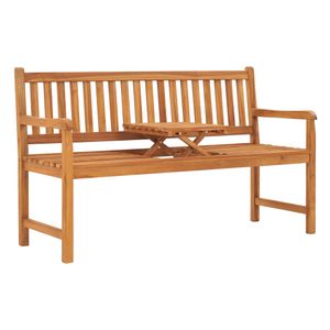dereoir 3-Sitzer Gartenbank mit Tisch 150 cm Teak Massivholz