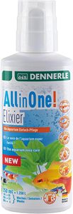 Dennerle All-in-One Elixier, 250 ml - Die Aquarium Einfach-Pflege für Fische, Garnelen, Pflanze, Filter und Wasser