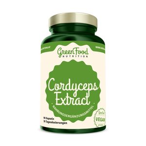 GreenFood Nutrition Cordyceps Extrakt 90 Kapseln