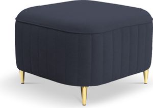 DomoHome Čalúnená stolička LAREN - Moderný dizajn, Kovové nožičky, Kvalitné čalúnenie, Stolička, Podnožka, Elegantný bytový doplnok, Rozmery: 60x60x41cm, Farba: NAVYBLAU