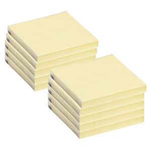 10 x Haftnotizen 76 x 76 mm Notizzettel Klebezettel Notes 100 Blatt gelb