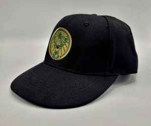 Jaegermeister Cap Kappe Jäger meister Kopfbedeckung Hut schwarz mit Logo Gold