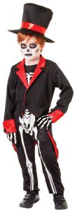 Bristol Novelty - Jungen Skelett-Kostüm - Skelett-Kostüm - L