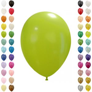 Luftballons ca. 27 cm Naturlatex Ballons, 100 Stück, Standard Hellgrün