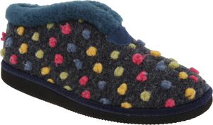 Sleepers Tilly Damen Thermo-Hausschuhe / Hüttenschuhe, besonders leicht DF544 (37 EU) (Blau/Bunt)