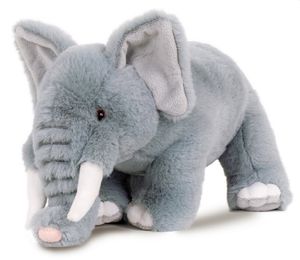 Schönes Kuscheltier Elefant Stofftier Kinderkissen Kissen Plüsch Grau Blau 