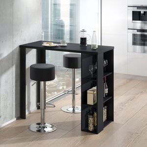 Livinity® Barový set Noel, 120 x 60 cm s 2 barovými stoličkami, čierny