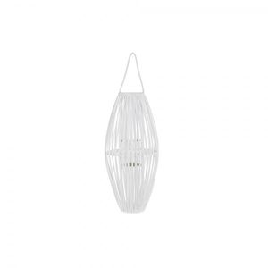 Kerzenschale Laterne DKD Home Decor Weiß (36 cm) Kristall Korb