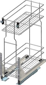 Unterschrankauszug Küchenauszug Schrankauszug mit Softclose für Schränke: 150 mm Bodenmontage 2 Etage